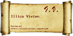 Illics Vivien névjegykártya